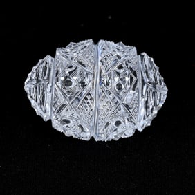 Egg, Cut Glass, Signed Pepi Hermann