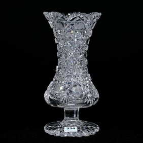 Pedestal Vase, American Brilliant Cut Glass