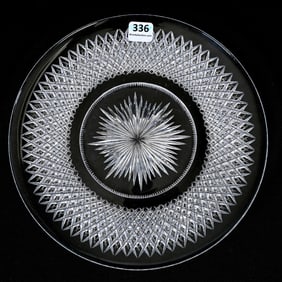 Plate, American Brilliant Cut Glass