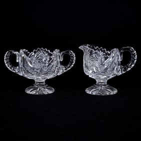 Pedestal Creamer & Sugar, ABCG