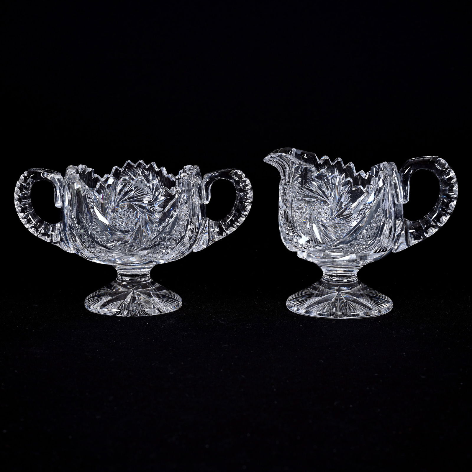 Pedestal Creamer & Sugar, ABCG (1 of 3)