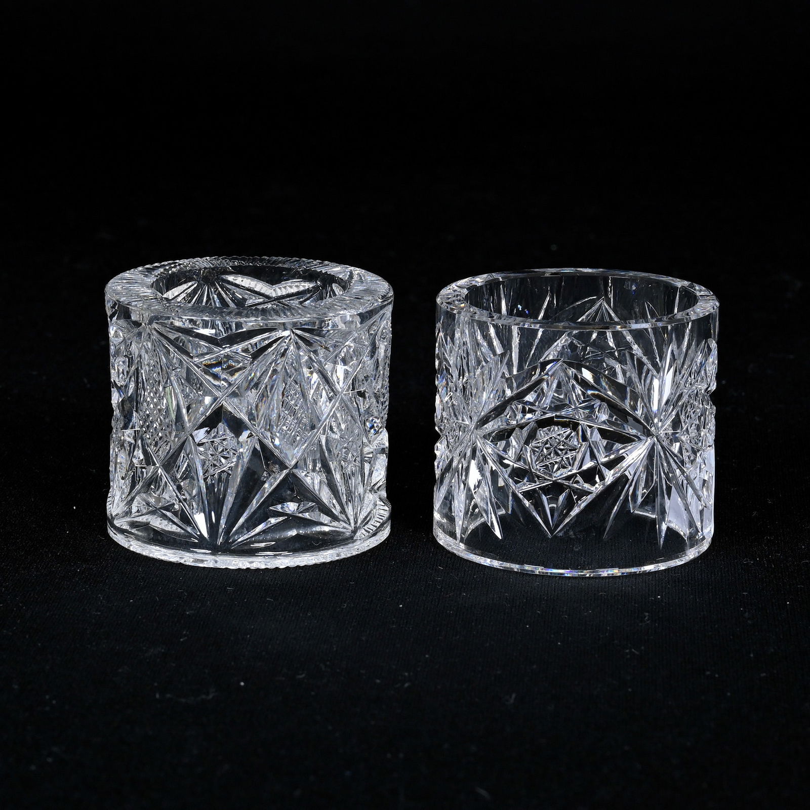 (2) Napkin Rings, American Brilliant Cut Glass (1 of 2)