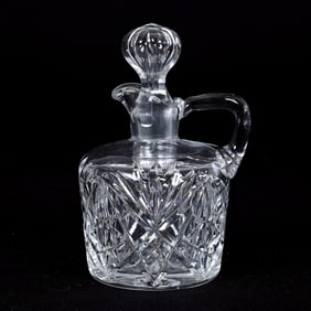Miniature Whiskey Jug, American Brilliant Cut Glass