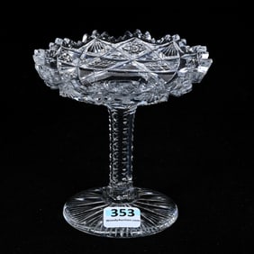 Miniature Compote, American Brilliant Cut Glass
