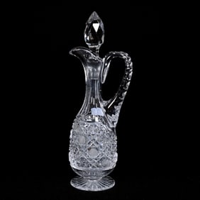Pedestal Cruet, American Brilliant Cut Glass