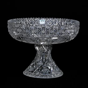 Punch Bowl, Two Part, American Brilliant Cut Glass