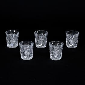 (5) Whiskey Tumblers, American Brilliant Cut Glass