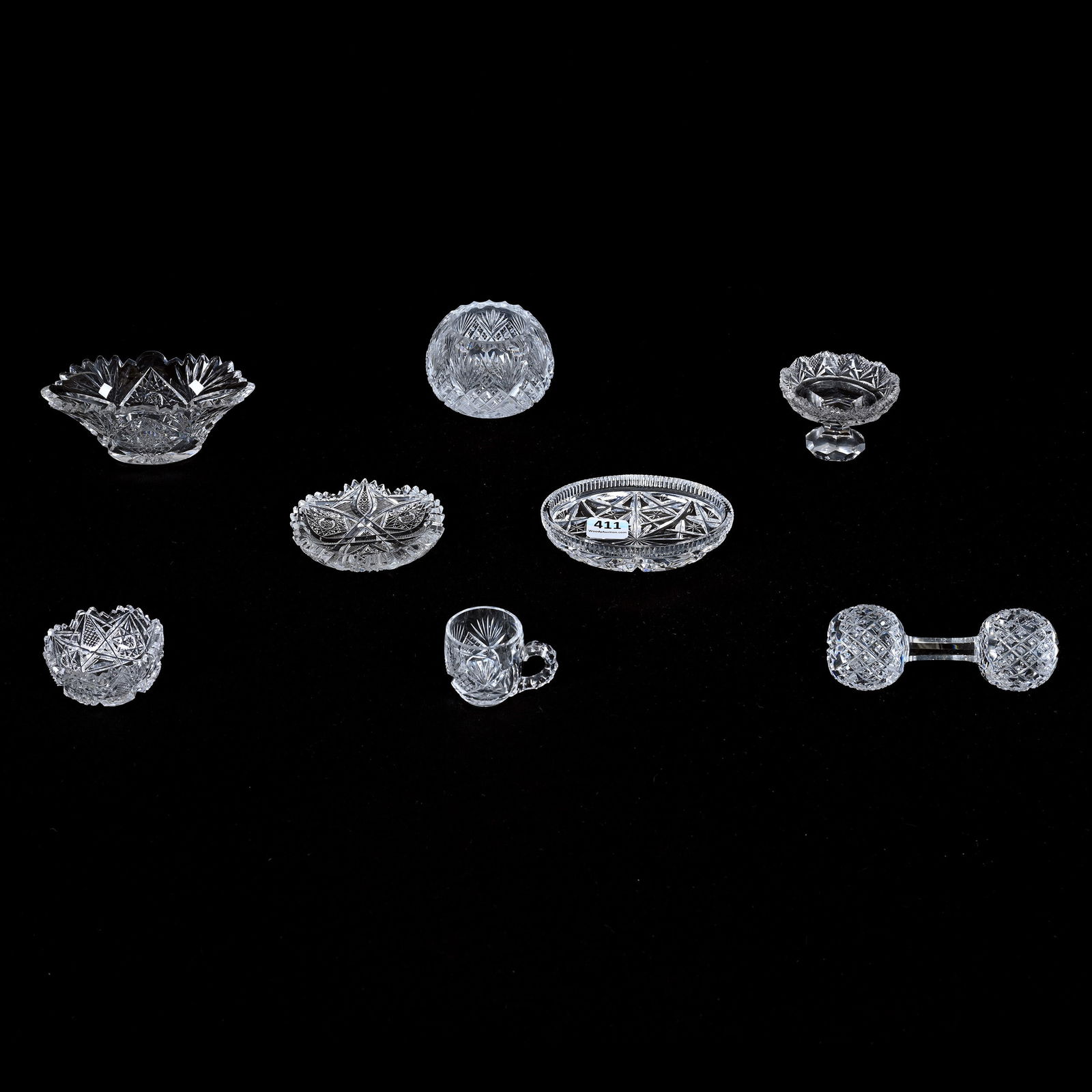 (8) Assorted American Brilliant Cut Glass Items (1 of 5)