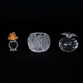 (3) Assorted Glass Items