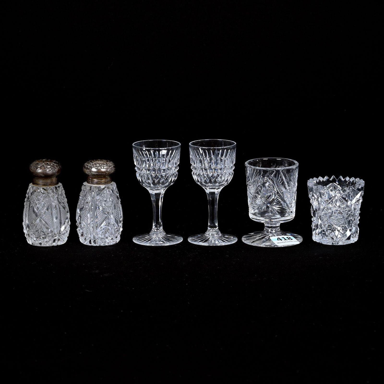 (6) Assorted American Brilliant Cut Glass Items (1 of 3)