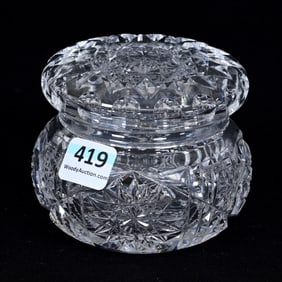 Covered Jar, American Brilliant Cut Glass