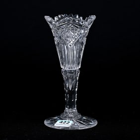Trumpet Vase, American Brilliant Cut Glass