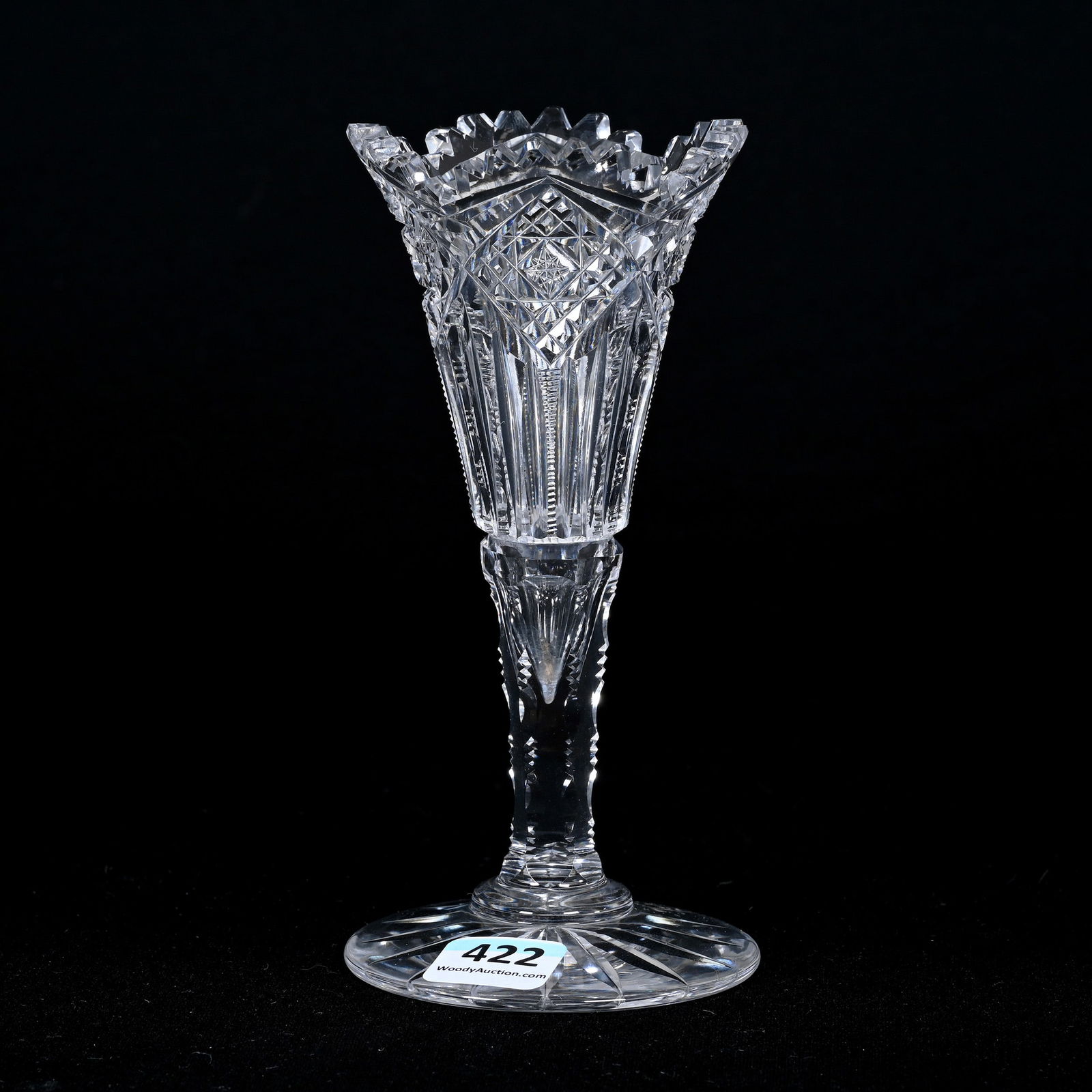 Trumpet Vase, American Brilliant Cut Glass (1 of 3)