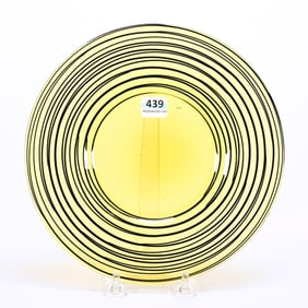 Plate, Unmarked Steuben Art Glass