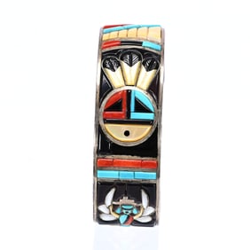 Bracelet, Authentic American Indian Inlaid Silver