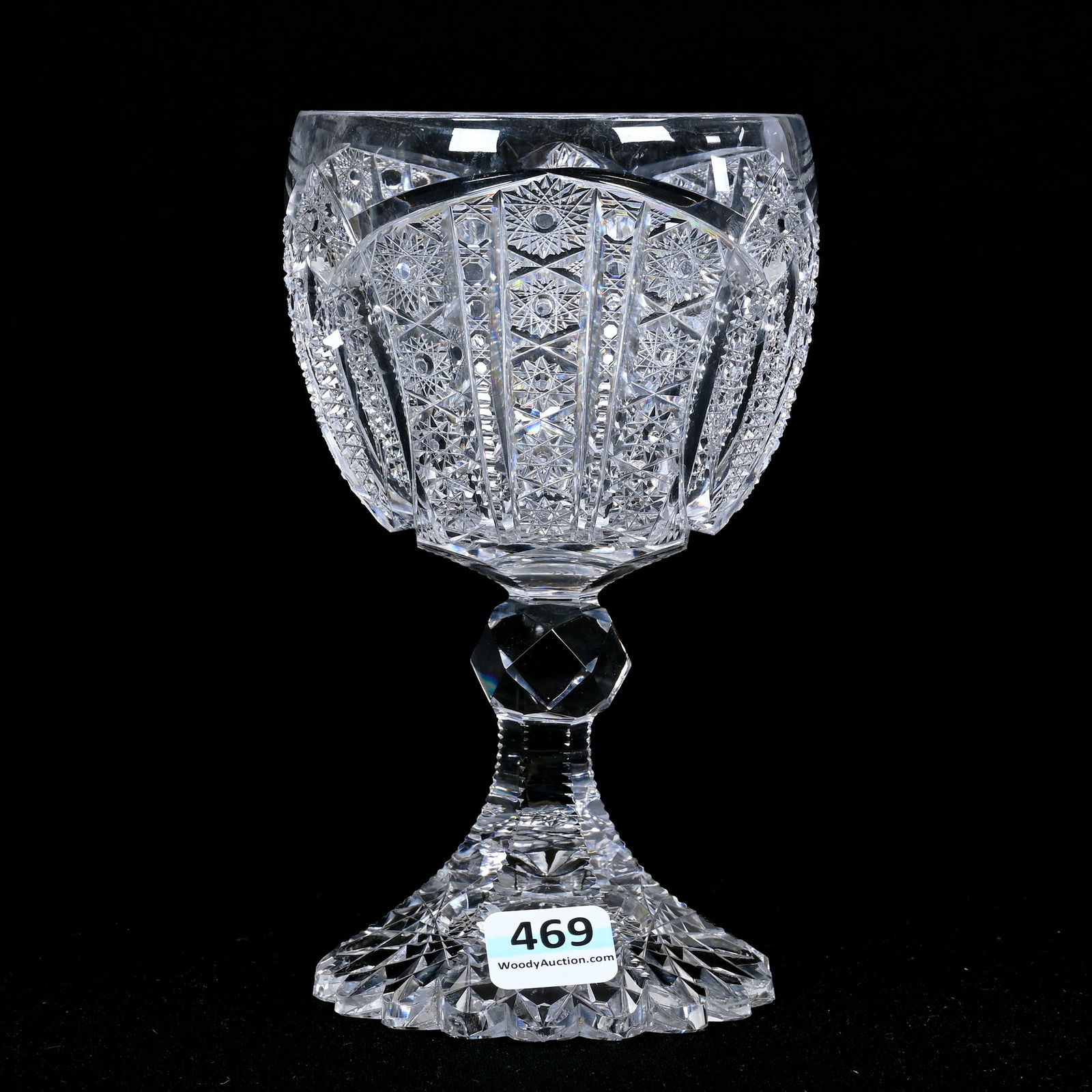 Goblet, ABCG, Signed Libbey Aztec Pattern (1 of 5)