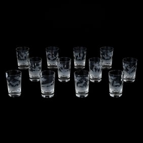 (12) Tumblers, BPCG, Finely Engraved
