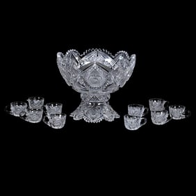 Punch Bowl, Two Part, ABCG, Monarch Pattern