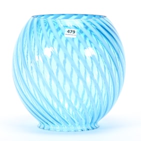 Light Shade, Blue Opalescent Swirl