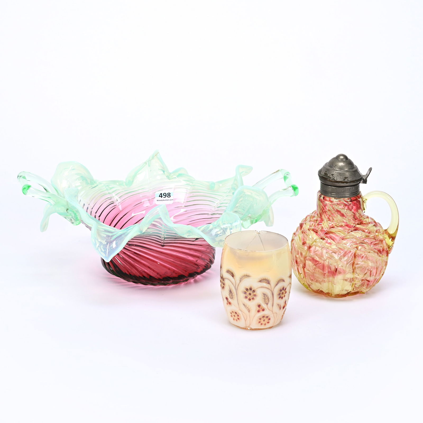 (3) Seriously Damaged/Repaired Art Glass Items (1 of 7)