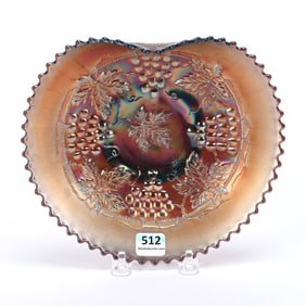 Handgrip Plate, Carnival Glass, Grape & Cable