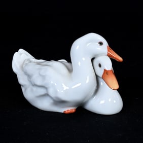 Figurine Marked Herend, Two Ducks