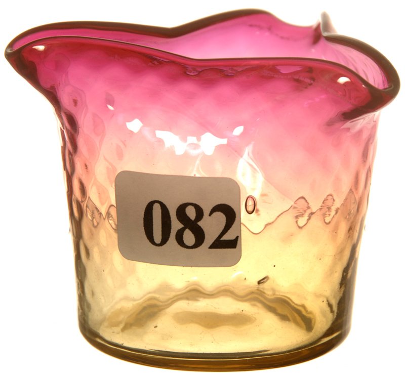 2" AMBERINA ART GLASS TRI-CORNER TOOTHPICK HOLDER: 2" AMBERINA ART GLASS TRI-CORNER TOOTHPICK HOLDER DIAMOND QUILTED DESIGN
