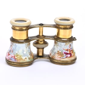 Opera Glasses, French Enamel, MOP Highlights