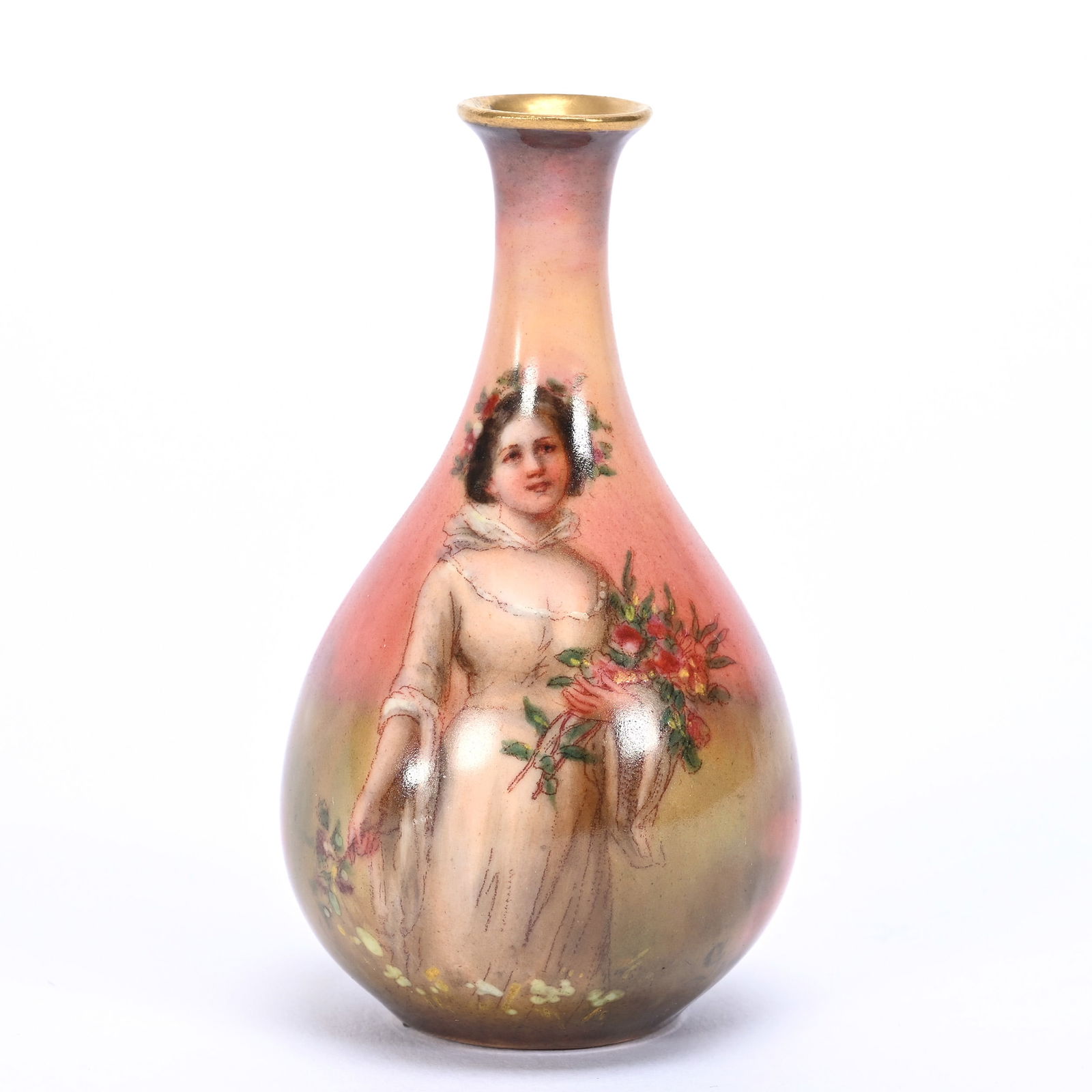 Miniature Vase Marked Luscian Ware (1 of 4)