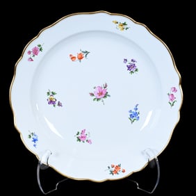 Charger, Meissen Blue Crossed Swords Mark