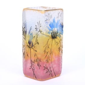 Vase Signed Daum Nancy French Cameo Art Glass