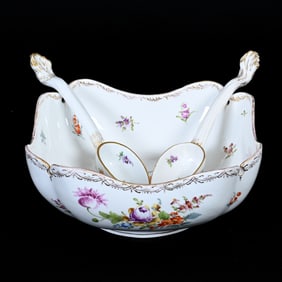 (3) Items, Meissen Blue Crossed Swords Mark