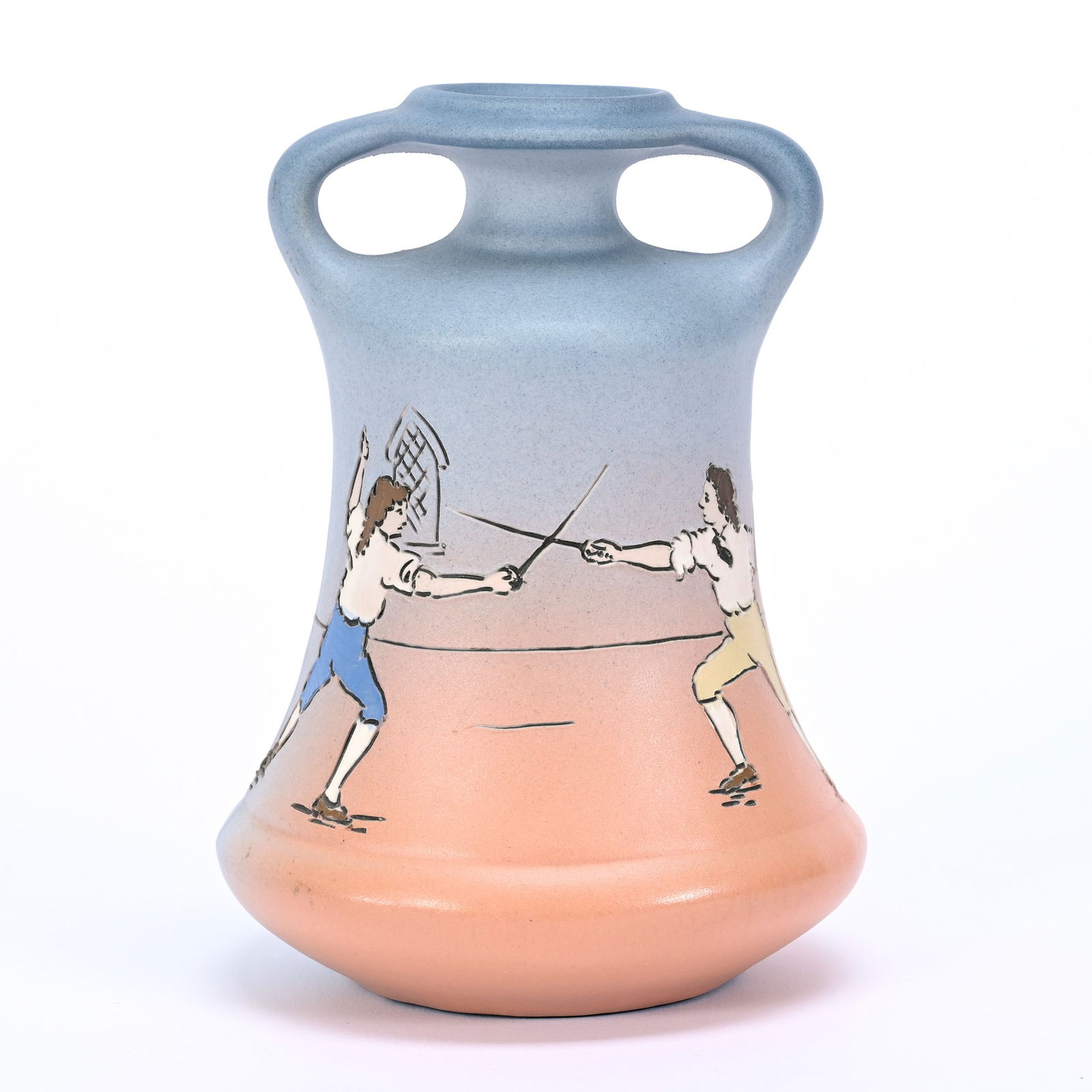 Vase Marked Weller Dickensware Art Pottery (1 of 3)