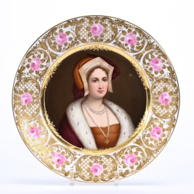 Plate Marked Beehive Titled "Katharina Howard"