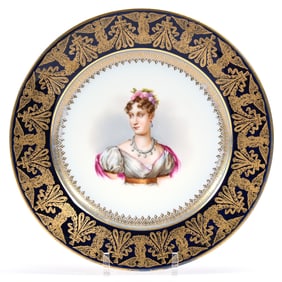 Plate Marked Sevres Titled "Marie Louise"