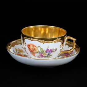 Coffee Cup & Saucer Marked KPM