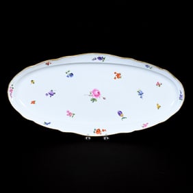 Fish Platter, Meissen Blue Crossed Swords Mark