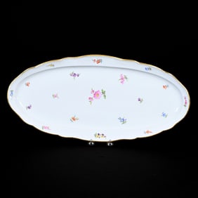 Fish Platter, Meissen Blue Crossed Swords Mark
