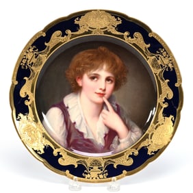 Plate Marked Dresden, Titled "Espieglerie"