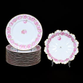 (10) Plates, (1) Bowl, Haviland Limoges