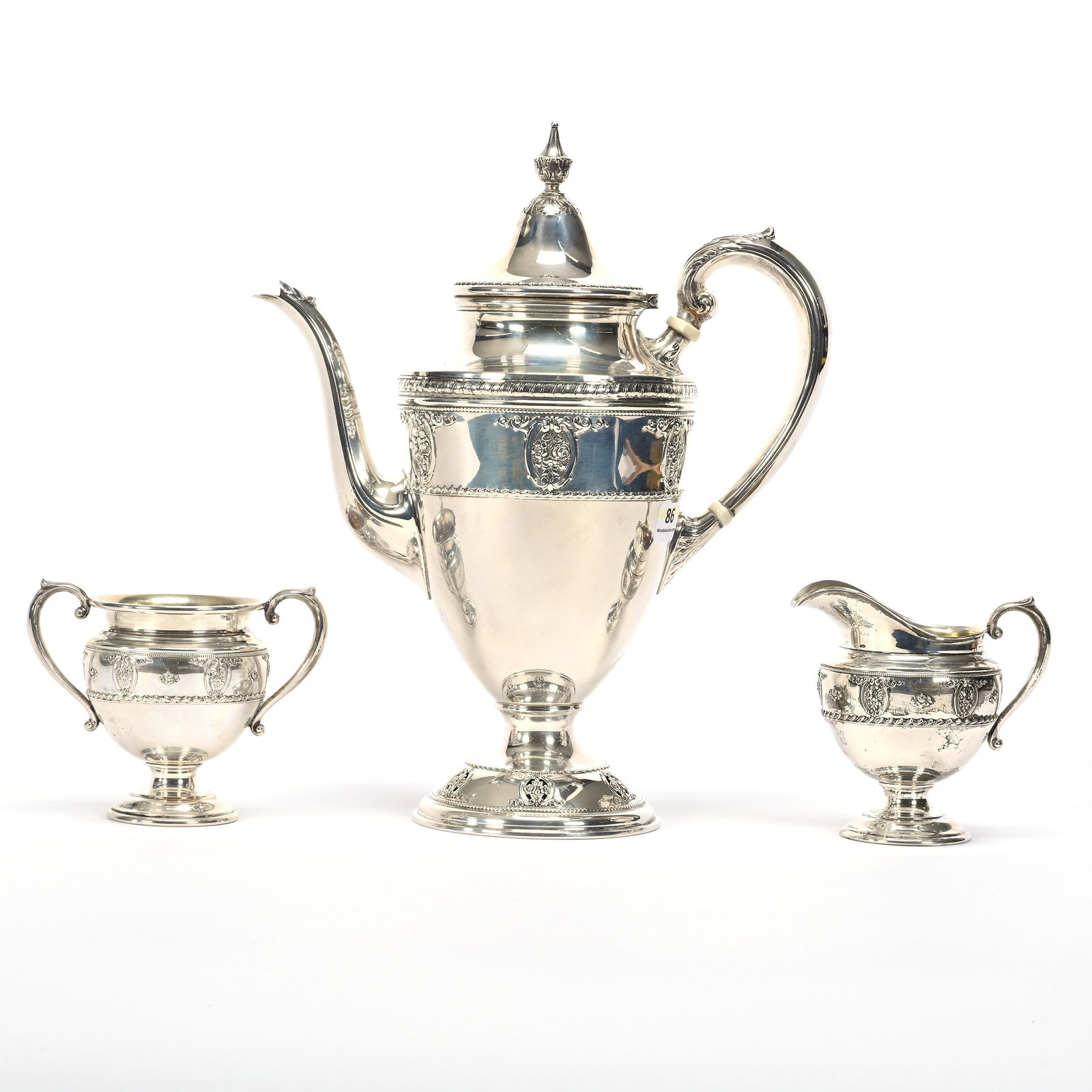 Sterling Coffee Service, Rosepoint By Wallace (1 of 4)