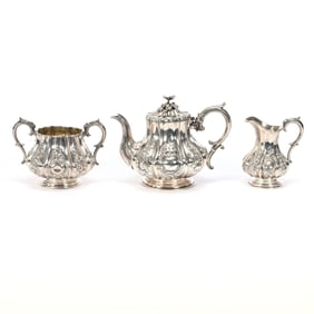 Tea Set, English Sterling Silver, Three Piece Set
