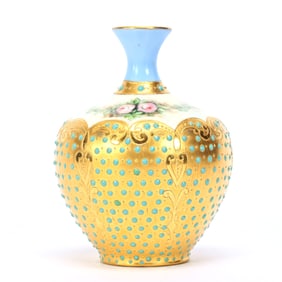 Vase, Unmarked Crown Derby Porcelain