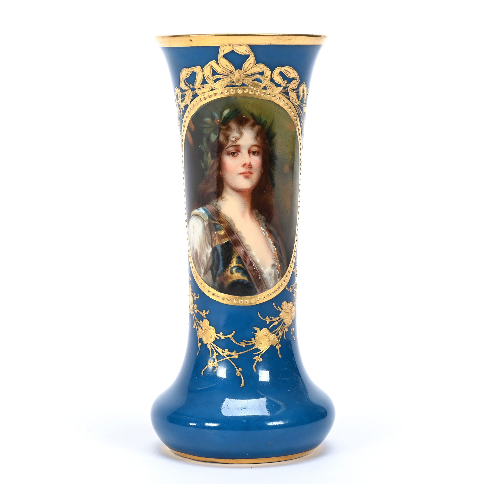 Vase Marked Dresden, Portrait, Titled "Clementine" (1 of 4)