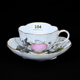 Cup & Saucer, Meissen Blue Crossed Swords Mark