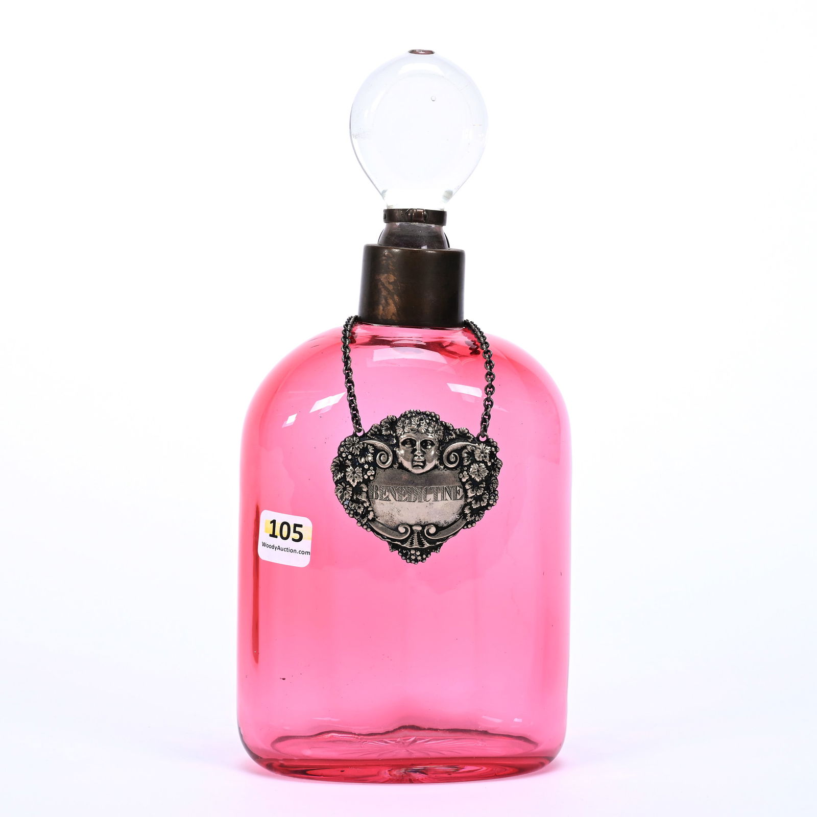 Ovoid Decanter, Cased Cranberry Art Glass (1 of 3)