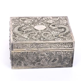 Jewel Box, Japanese Silver, Hinged