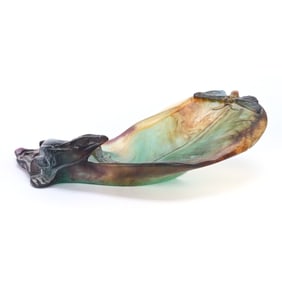 Sculpture Signed Daum France Pate De Verre