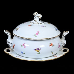 (2) Items, Meissen Blue Crossed Swords Mark