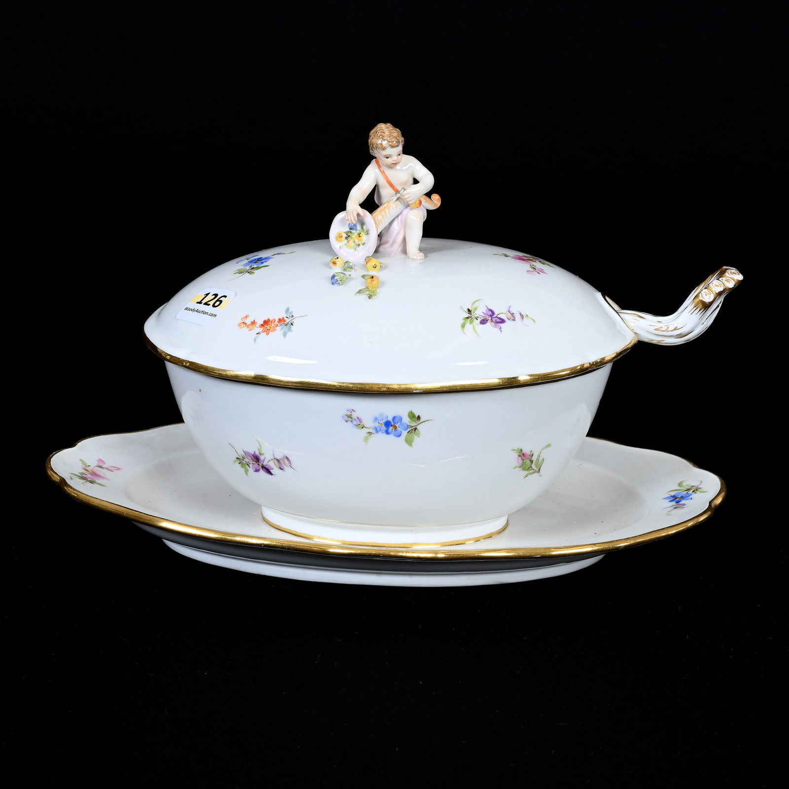 Covered Gravy/Attached Underplate, Meissen (1 of 5)